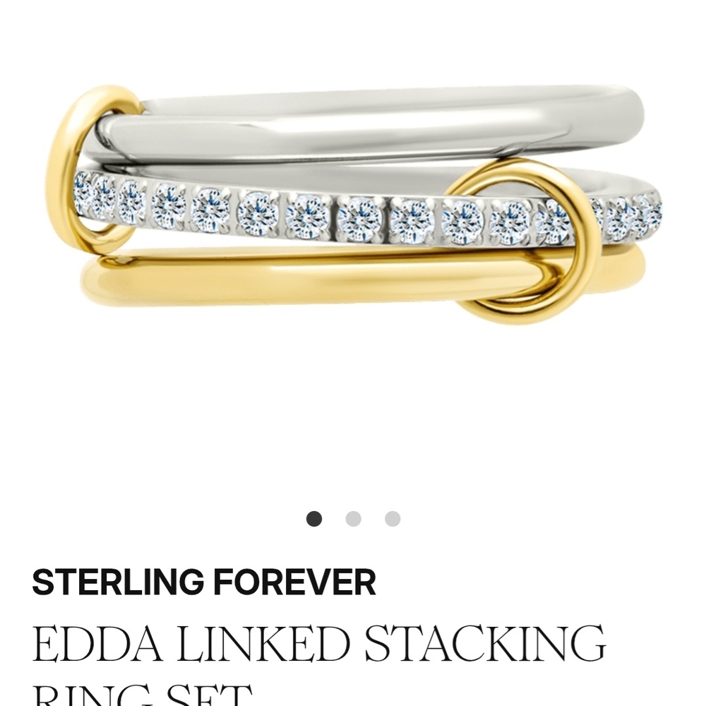 Sterling Forever Gold and Silver Stacking Ring Set